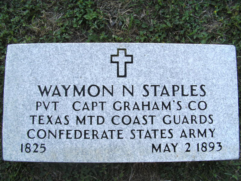 Waymon N. Staples Headstone