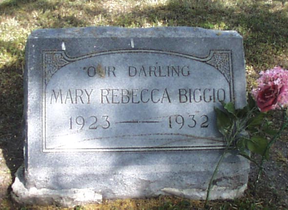 Mary Rebecca Biggio Headstone