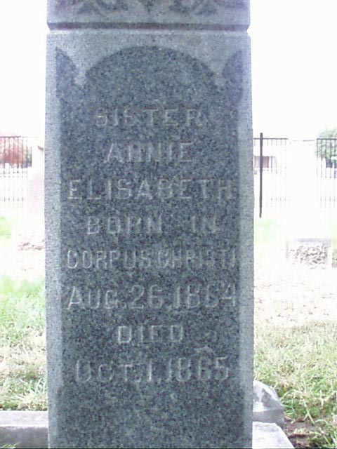 Annie Elizabeth von Blucher Headstone
