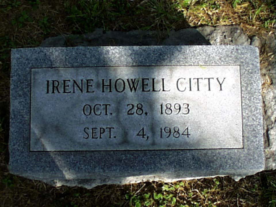 Irene Howell Citty Headstone