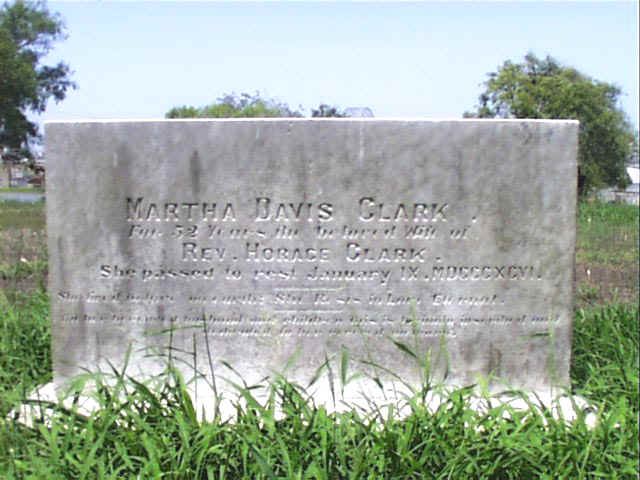 Martha Davis Clark Headstone