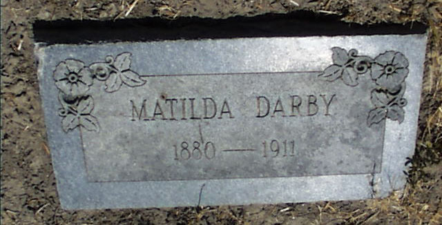 Matilda Darby Headstone