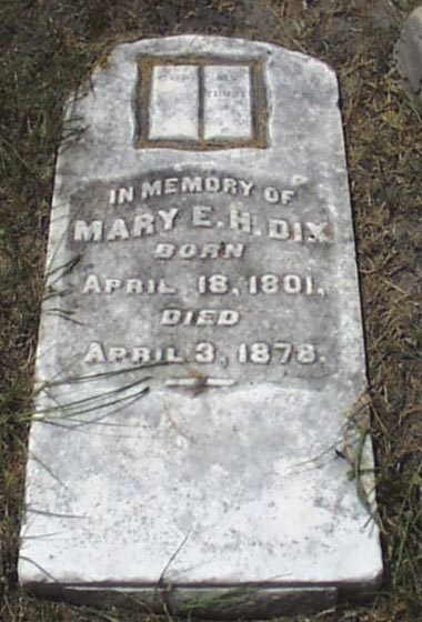 Mary E. H. Dix Headstone
