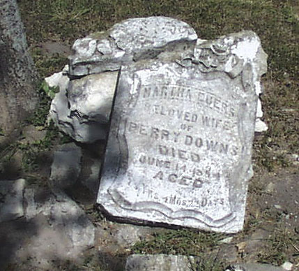 Martha Evers Downs Headstone