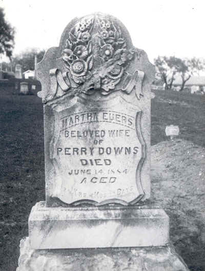 Martha Evers Downs Headstone
