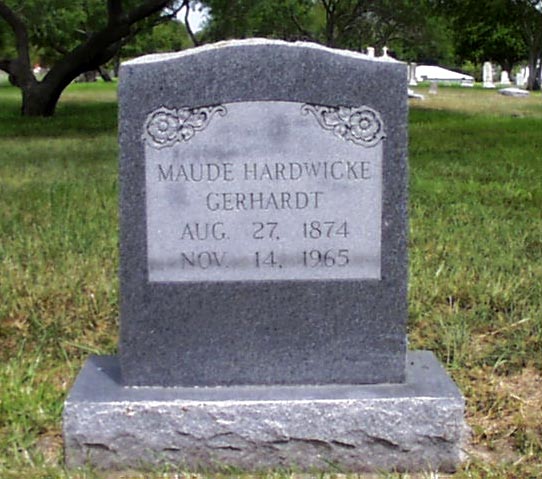 Maude Hardwicke Gerhardt Headstone