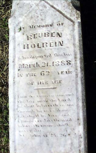 Reuben Holbein Headstone