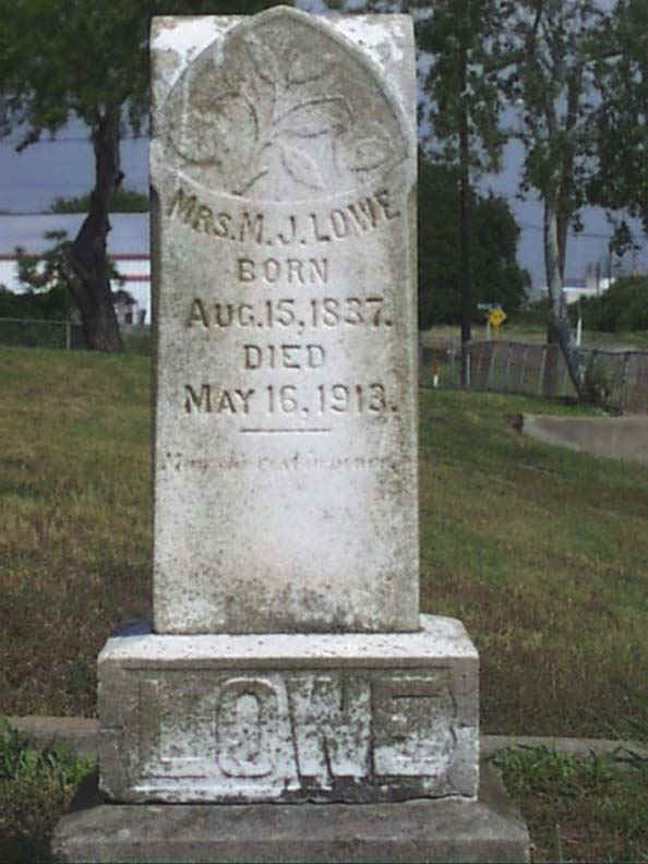 Mrs. M. J. Lowe Headstone