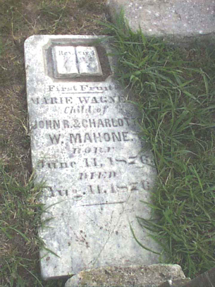 Marie Wagner Mahone Headstone