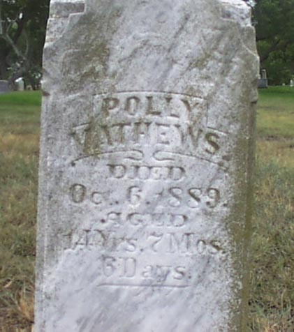 Polly Mathews Headstone