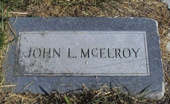 John L. McElroy Headstone