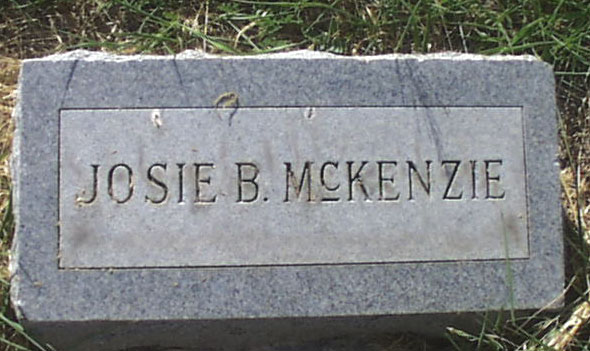Josie B. McKenzie Headstone