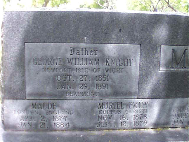 George William Knight Mew Headstone
