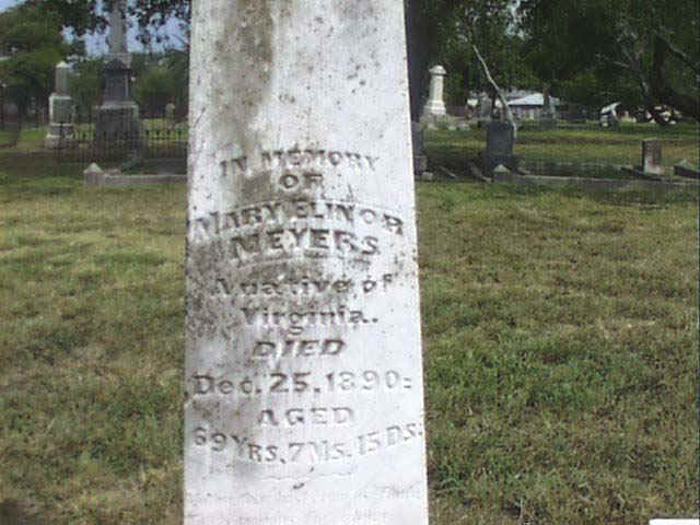 Mary Elinor Meyers Headstone