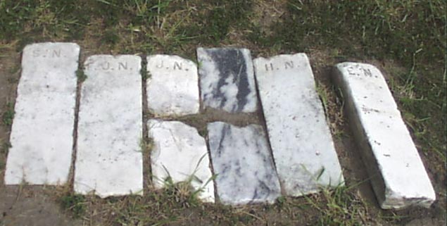 Newman family footstones