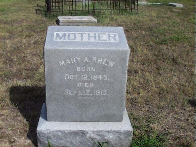 Mary A. Rhew Headstone