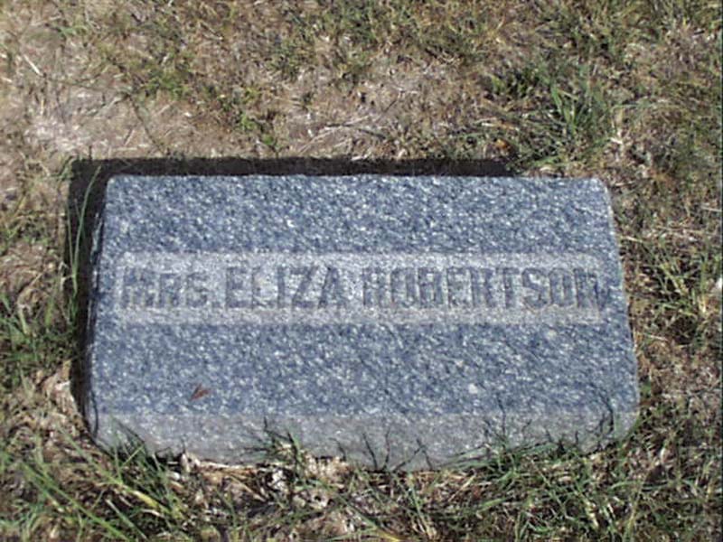 Eliza Robertson Headstone