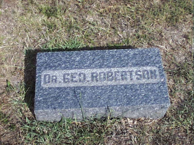Dr. George Robertson Headstone