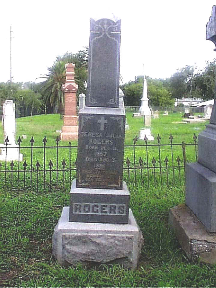 Teresa Julia Rogers Headstone