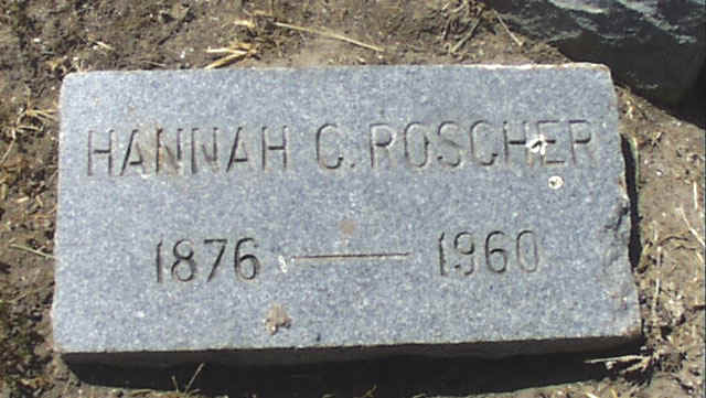 Hannah C. Roscher Headstone