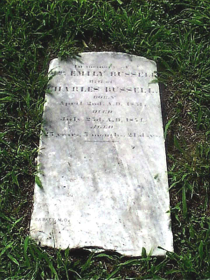 Emily Russell Headstone