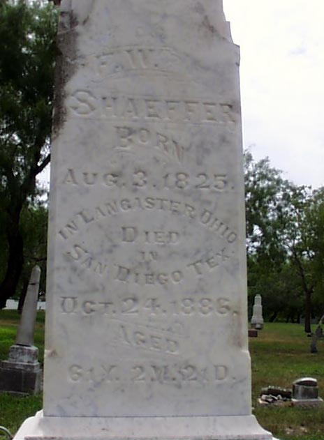 Frank W. Shaeffer Headstone