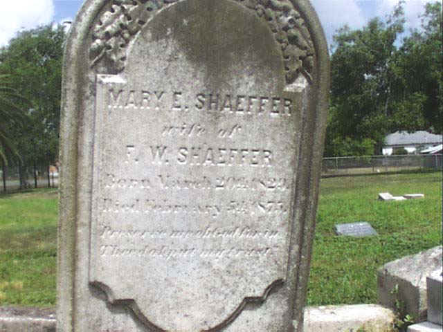 Mary E. Shaeffer Headstone
