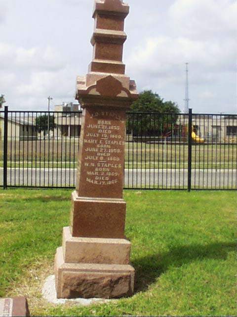 J. D. Staples Headstone