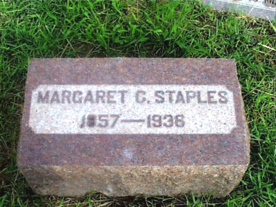 Margaret C. Staples Headstone