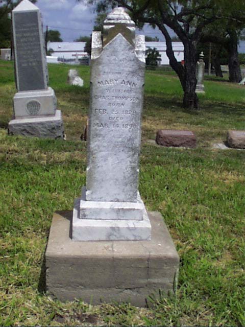 Mary Ann Thompson Headstone