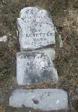 Julia Violet Vetters Headstone