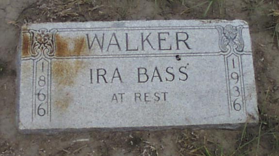 Ira Bass Walker Headstone