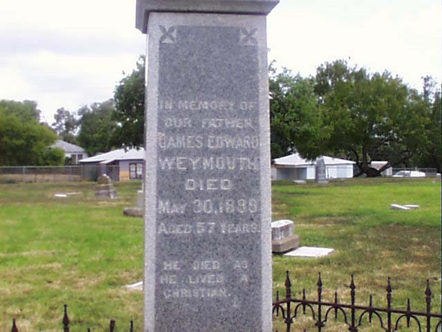 James Edward Weymouth Headstone