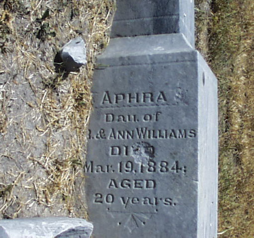 Aphra Elizabeth Williams Burney Headstone