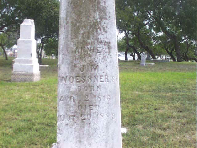 Annie Woessner Headstone