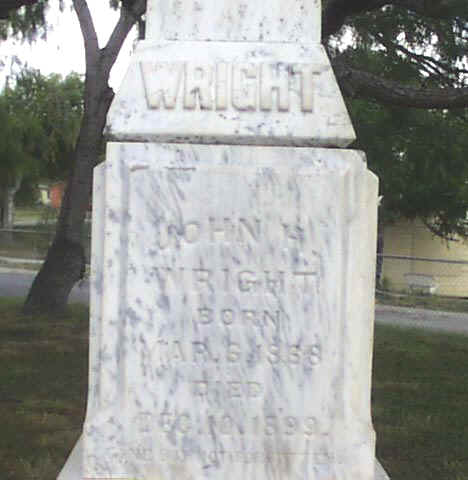 John H. Wright Headstone